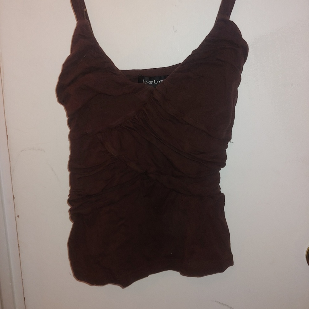 Brown dressy tank top